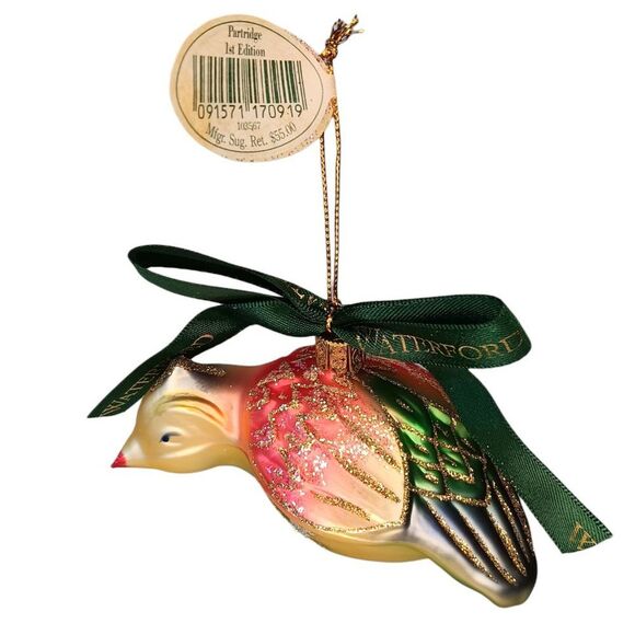 Waterford Partridge Christmas Ornament First Edition Twelve Days of Christmas - Picture 6 of 10